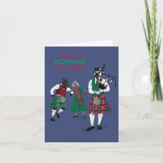 Haustiere in Kilometern spielen Bagpipe Bonnie Bir Karte