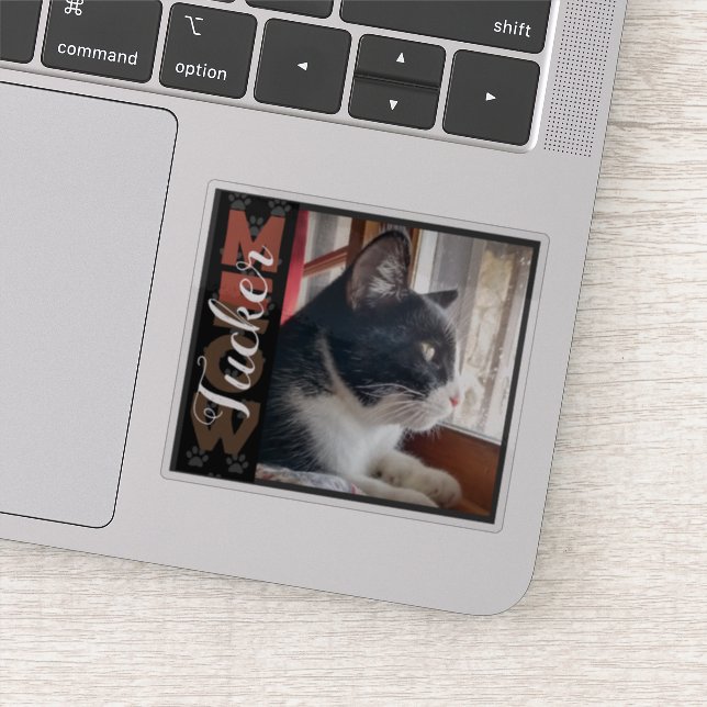 Haustiere Individuelle Name und Foto Aufkleber (Detail)