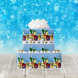 Haustiere Liebe Weihnachtswrapping Papier Geschenkpapier