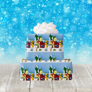 Haustiere Liebe Weihnachtswrapping Papier Geschenkpapier