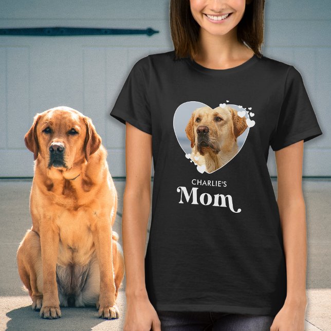Haustiere Mama Foto Benutzerdefinierter Hund Perso T-Shirt (Von Creator hochgeladen)
