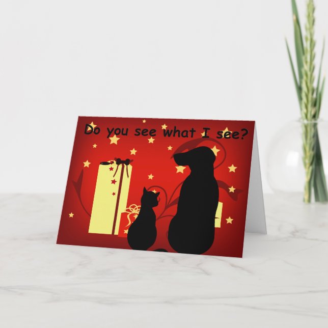 Haustiere Siehe Weihnachtsgeschenke Grußkarte Feiertagskarte (Vorderseite)