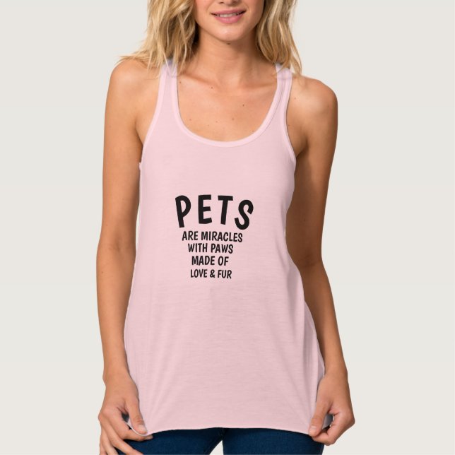 Haustiere sind Wunderpfeifen Liebe Pelzhund Katze  Tank Top (Vorderseite)