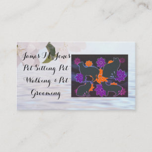 Haustiere sitzen Cat Dog Business Office Care Visitenkarte