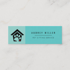 Haustiere Sitzen Service Pet Care Square Business Mini Visitenkarte