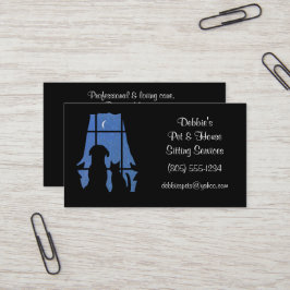 Haustiere und Haustiere Sitzen Cat and Dog Care Visitenkarte