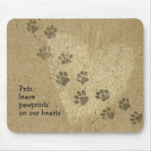 Haustiere verließ Paw Prints auf unseren Herzen