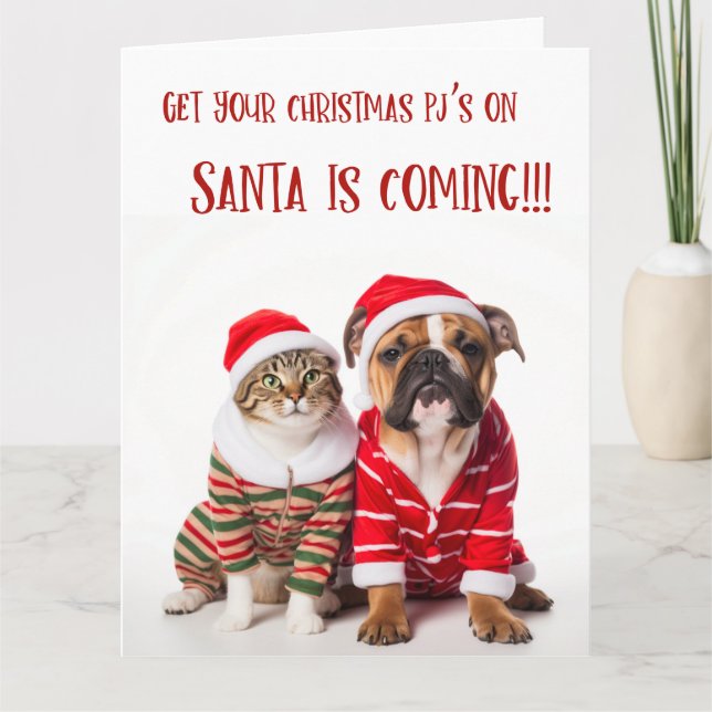 Haustiere Weihnachtskarte Karte (Vorderseite)