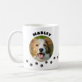 Haustierfoto mit Pfotenabdrücken Trail für Katze u Kaffeetasse