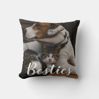 Haustierfreunde Hund Papa Katze Mama Geschenk BFF Kissen