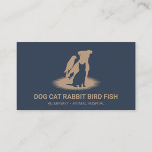 Haustiergeschäft Boutique Katze Hund Vogel Kaninch Visitenkarte