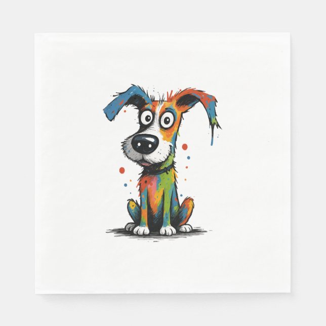 Haustierhund Serviette (Vorderseite)