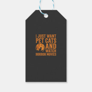 Haustierkatzen Horrorfilme Halloween Design_1 Geschenkanhänger