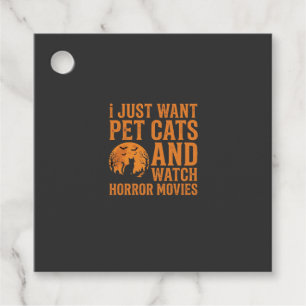 Haustierkatzen Horrorfilme Halloween Design_1 Geschenkanhänger