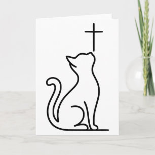 Haustierkatzen lieben Jesus Sei glücklicher Heilan Karte