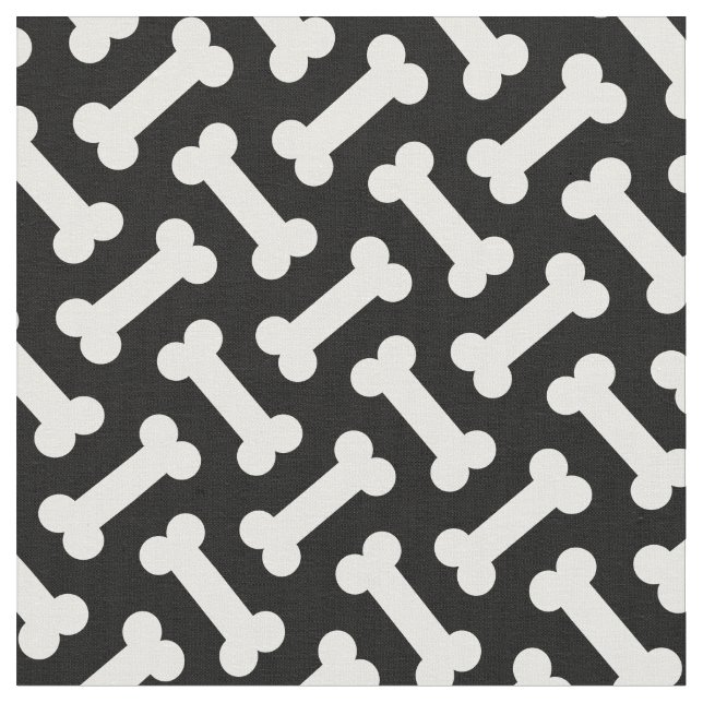 Haustierknochen Niedlich Herringbone Stoff (Nahaufnahme)