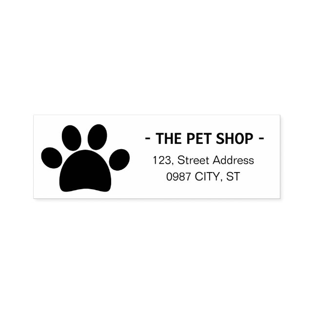 Haustierladen | Pet Business | Briefmarke aus Paw Permastempel (Design)