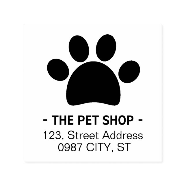 Haustierladen | Pet Business | Briefmarke aus Paw Permastempel (Design)