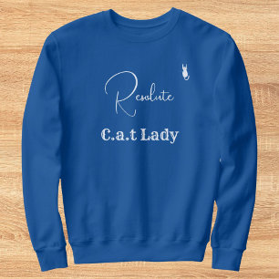 Haustierliebhaber Blau und Weiß Schriftzug Individ Sweatshirt