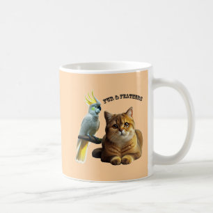Haustierliebhaber Britisch Kurzhaar Katze & Kakadu Kaffeetasse