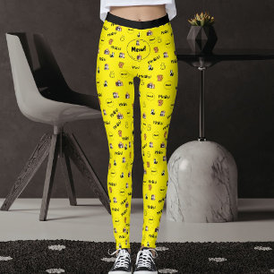 Haustierliebhaber Buntes Kätzchen Katzenmuster Leggings