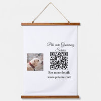 Haustierpflege-Grooming-Service Q R-Code Name Text
