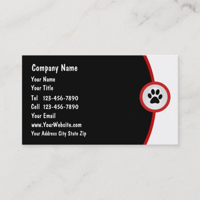 Haustierpflege-Visitenkarte Visitenkarte (Vorderseite)
