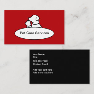 Haustierservice Moderne Hund Katze Visitenkarten Visitenkarte