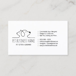 Haustiersitter Hund und Katze Logo Veterinär Visitenkarte