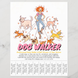 Haustiersitting-Hunde-Spaziergang-Service Cute Cus Flyer