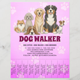 Haustiersitting Hundespaziergang Werbe Vibrant Pin Flyer