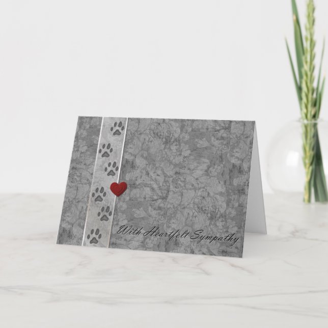 Haustierverlust Beileid Karte (Vorderseite)