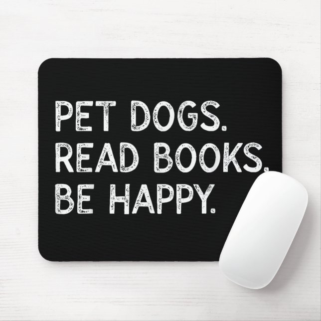 Haustunde lesen Bücher, sei glücklich, lustiger Bü Mousepad (Mit Mouse)