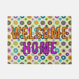 Haustür lustige bunt Begrüßung Zuhause grün Fußmatte