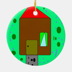 Haustürpfad, digitale Malerei, Kunst von Kindern Keramikornament