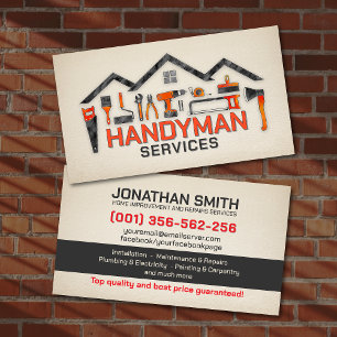 Hausverbesserungs- und Reparaturhandwerkerdienste Visitenkarte