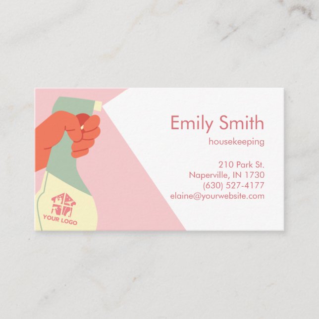 Hauswirtschaftsdienste Handreinigung QR-Code Visitenkarte (Vorderseite)