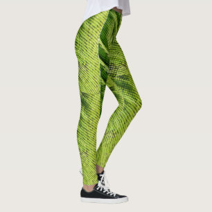Haut einer grünen Iguana-Textur Leggings