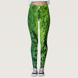 Hautart legging. der grünen Schlange Leggings