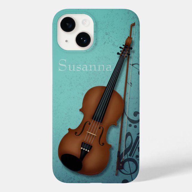 Haute Bohème Violinost Violist Türkis Custom Case-Mate iPhone Hülle (Rückseite)