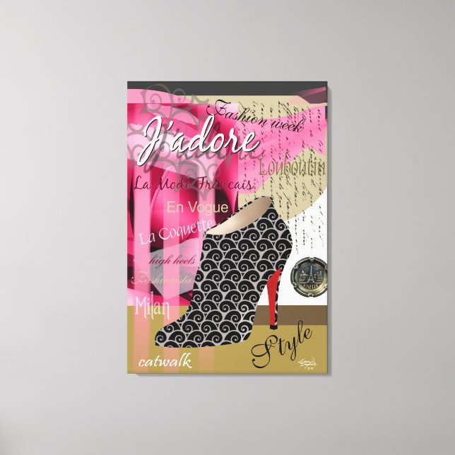 Haute Couture Abstrakt Shoe Art 26 x 38 Leinwanddruck (Vorderseite)