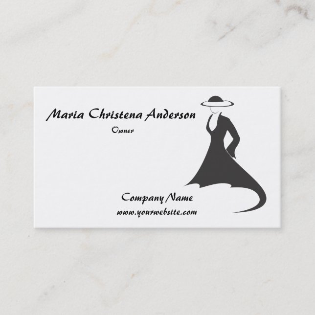 Haute Couture Business Card Visitenkarte (Vorderseite)