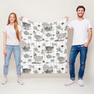 Haute Couture Chicken print Baby Blanket Fleecedecke