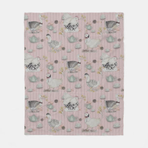 Haute Couture Chicken Print Fleecedecke