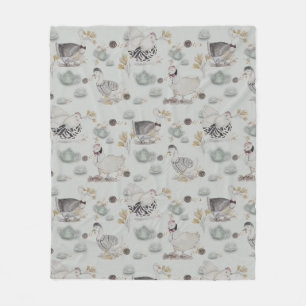 Haute Couture Ducks & Chicken Baby Fleecedecke