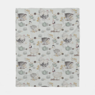 Haute Couture Ducks & Chicken Baby Fleecedecke