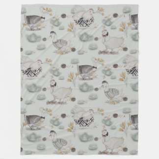 Haute Couture Ducks & Chicken Baby Fleecedecke