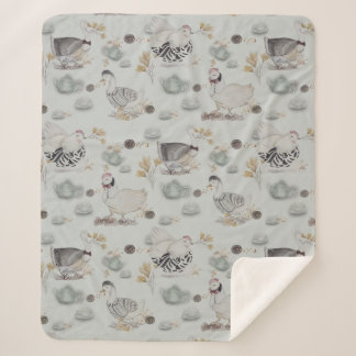 Haute Couture Ducks & Chicken Baby Sherpadecke