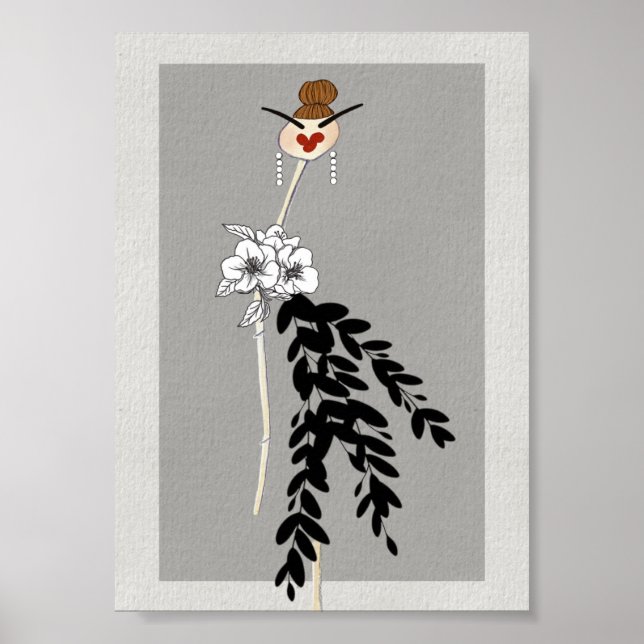 Haute-Couture-Mode-Illustrationskunstplakat Poster (Vorne)