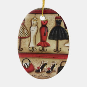 Haute Fashion Keramik Ornament